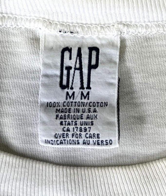 画像2: 90'S GAP シングルステッチ 半袖 フォトTシャツ ホワイト USA製 (VINTAGE)