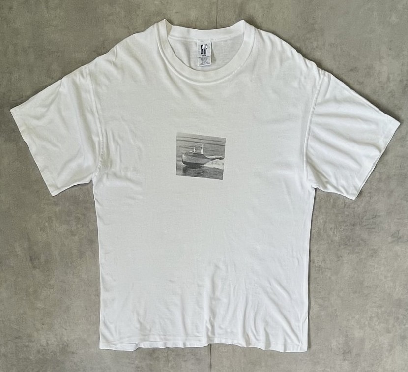 画像1: 90'S GAP シングルステッチ 半袖 フォトTシャツ ホワイト USA製 (VINTAGE)