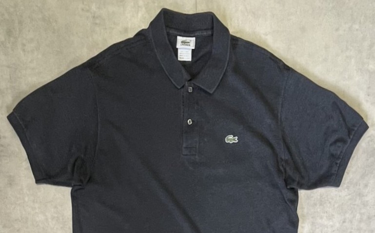 画像: 80'S CHEMISE LACOSTE ポロシャツ チャコール フランス製 (VINTAGE)