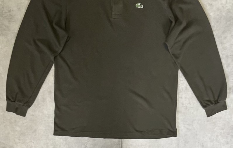 画像: 90'S CHEMISE LACOSTE 長袖 ポロシャツ ダークオリーブ フランス製 (VINTAGE)