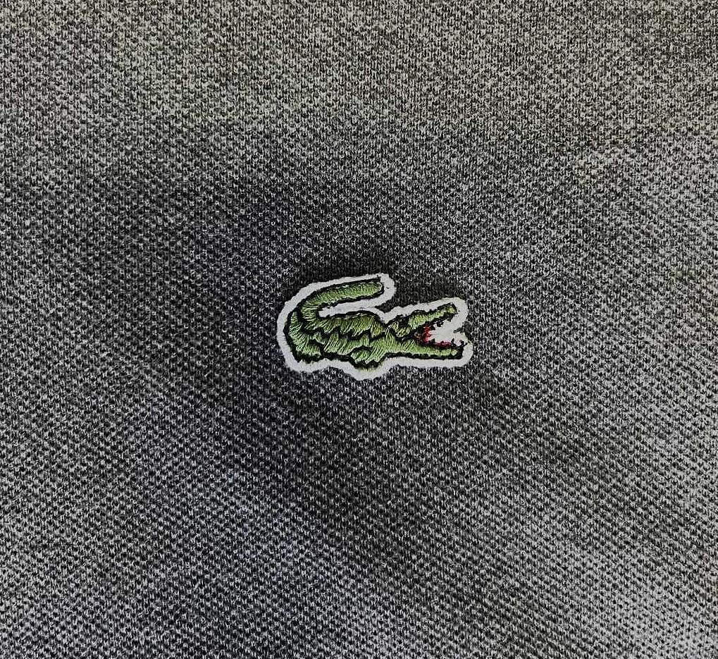 画像3: 90'S CHEMISE LACOSTE 長袖 ポロシャツ ダークグレーヘザー フランス製 (VINTAGE)