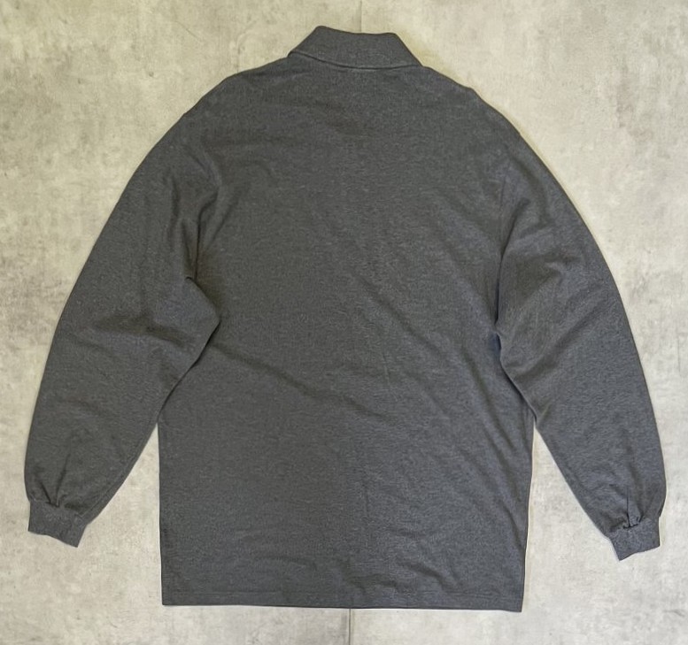 画像4: 90'S CHEMISE LACOSTE 長袖 ポロシャツ ダークグレーヘザー フランス製 (VINTAGE)