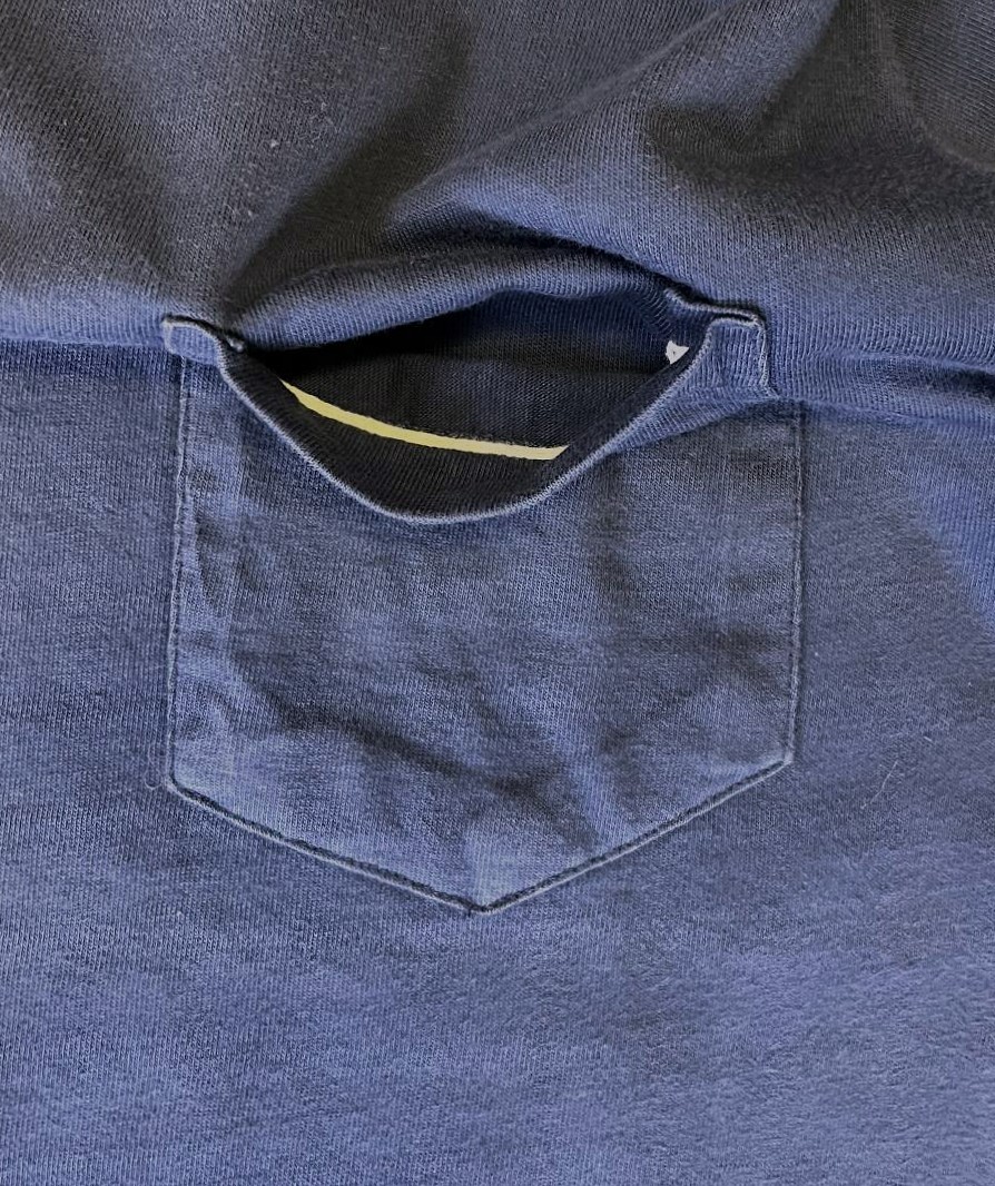 画像3: 70'S TOWNCRAFT シングルステッチ 耳付きポケット 半袖 Tシャツ ネイビー (VINTAGE)