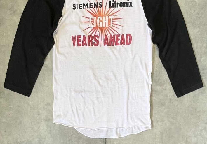 画像: 80'S SIEMENS LITRONIX シングルステッチ ラグランスリーブ ベースボール Tシャツ (VINTAGE)