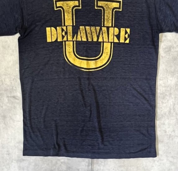 画像: 80'S DELAWARE トライブレンド シングルステッチ 半袖 Tシャツ ダークネイビー (VINTAGE)