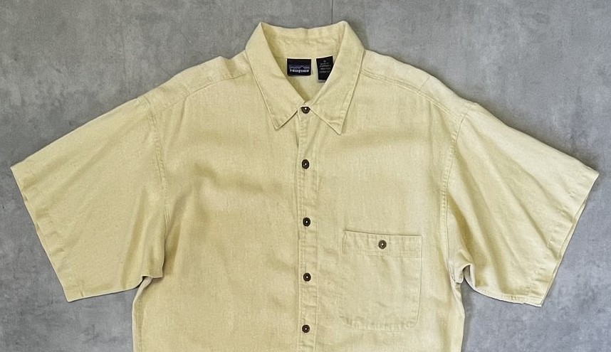 画像: 90'S PATAGONIA ヘンプ100% 半袖 ACシャツ ベージュ 香港製 (VINTAGE)