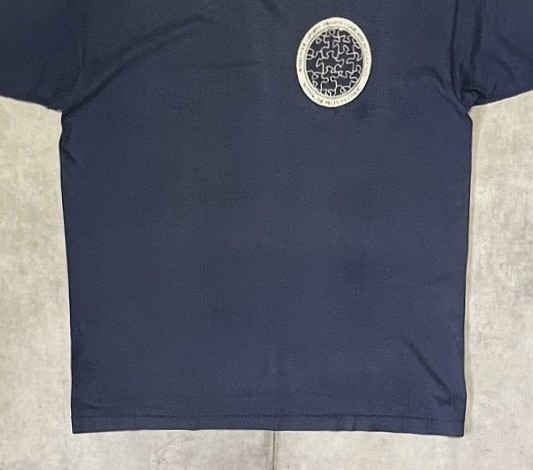 画像: 90'S WHIRLPOOL LAPORTE DIVISION シングルステッチ 両面＋袖プリント 半袖 Tシャツ ネイビー USA製 (VINTAGE)