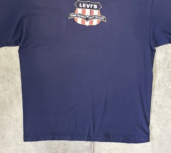 画像: 90'S Levis シングルステッチ 半袖 Tシャツ ネイビー USA製 (VINTAGE)