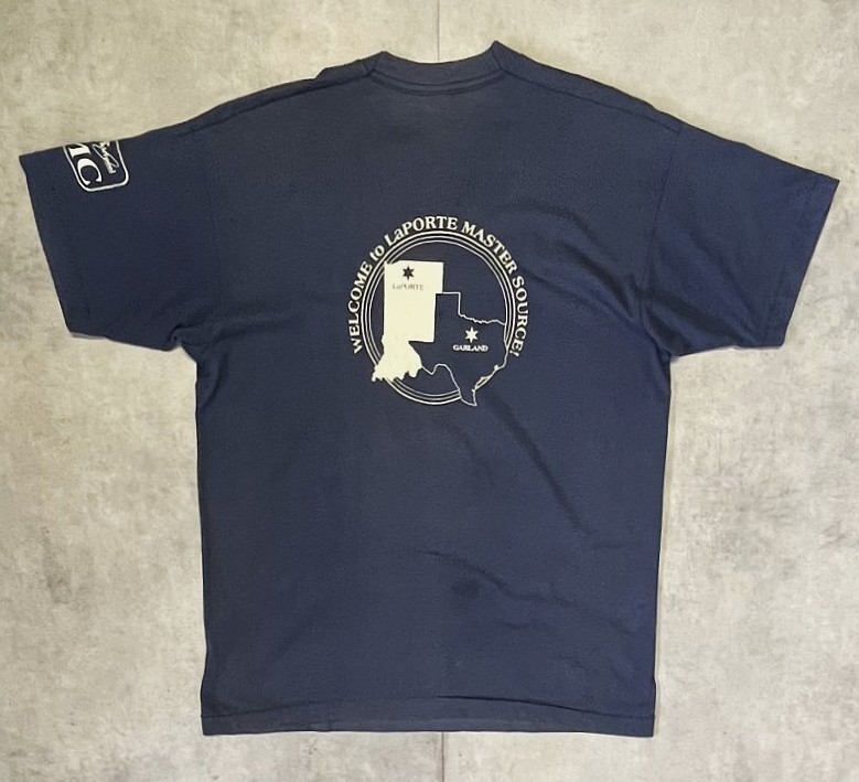 画像5: 90'S WHIRLPOOL LAPORTE DIVISION シングルステッチ 両面＋袖プリント 半袖 Tシャツ ネイビー USA製 (VINTAGE)