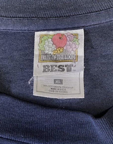 画像2: 90'S WHIRLPOOL LAPORTE DIVISION シングルステッチ 両面＋袖プリント 半袖 Tシャツ ネイビー USA製 (VINTAGE)