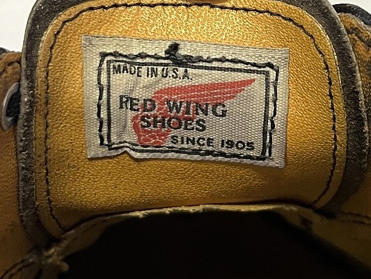 画像2: 80'S RED WING 9109 プリント羽タグ ラバーソール レザー サービスシューズ USA製 (VINTAGE)