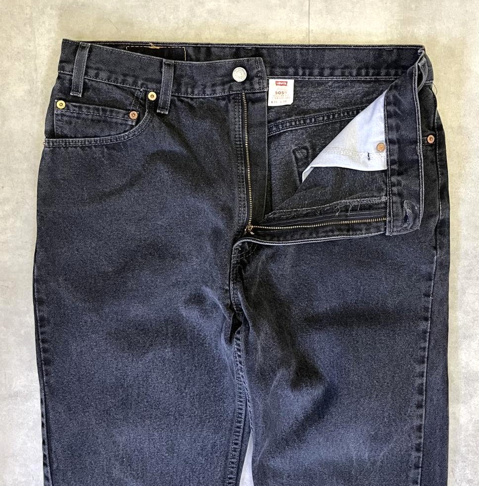 画像: 00'S LEVIS 505 デニム ブラック W36L30 USA製 (VINTAGE)