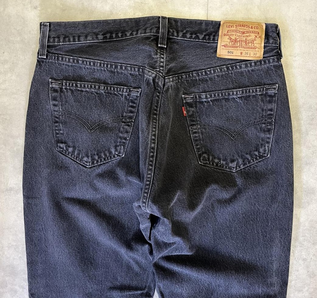 画像: 90'S LEVIS 501 デニム ブラック W36L30 USA製 (VINTAGE)