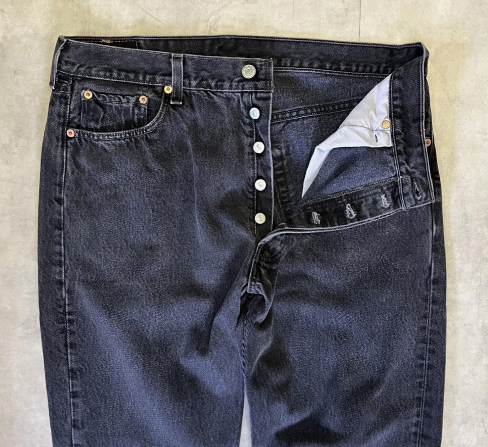 画像: 90'S LEVIS 501 デニム ブラック W36L30 USA製 (VINTAGE)