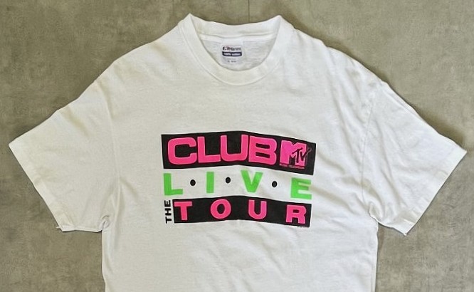 画像: 80'S CLUB MTV シングルステッチ 半袖 Tシャツ ホワイト USA製 (VINTAGE)