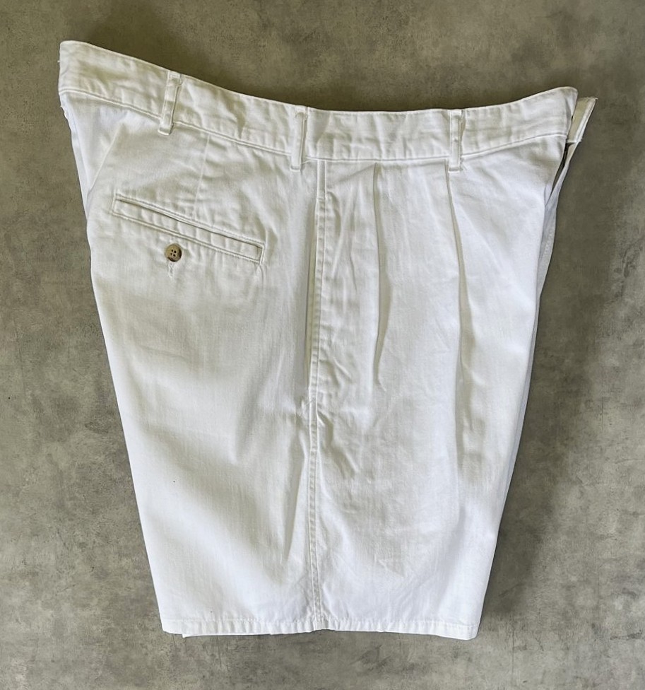 画像4: 90'S RALPH LAUREN ツープリーツ チノショーツ ホワイト USA製 (VINTAGE)