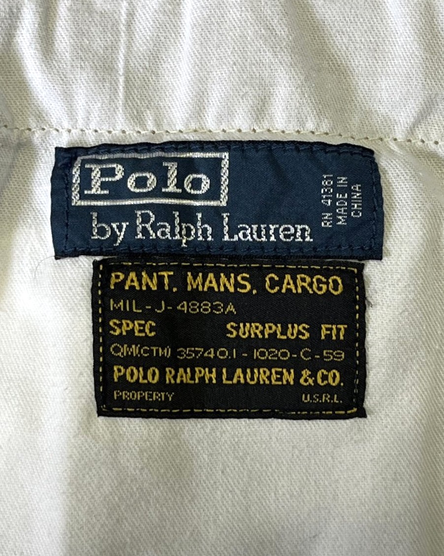 画像2: 90'S RALPH LAUREN カーゴショーツ TALONジップ ベージュ (VINTAGE)