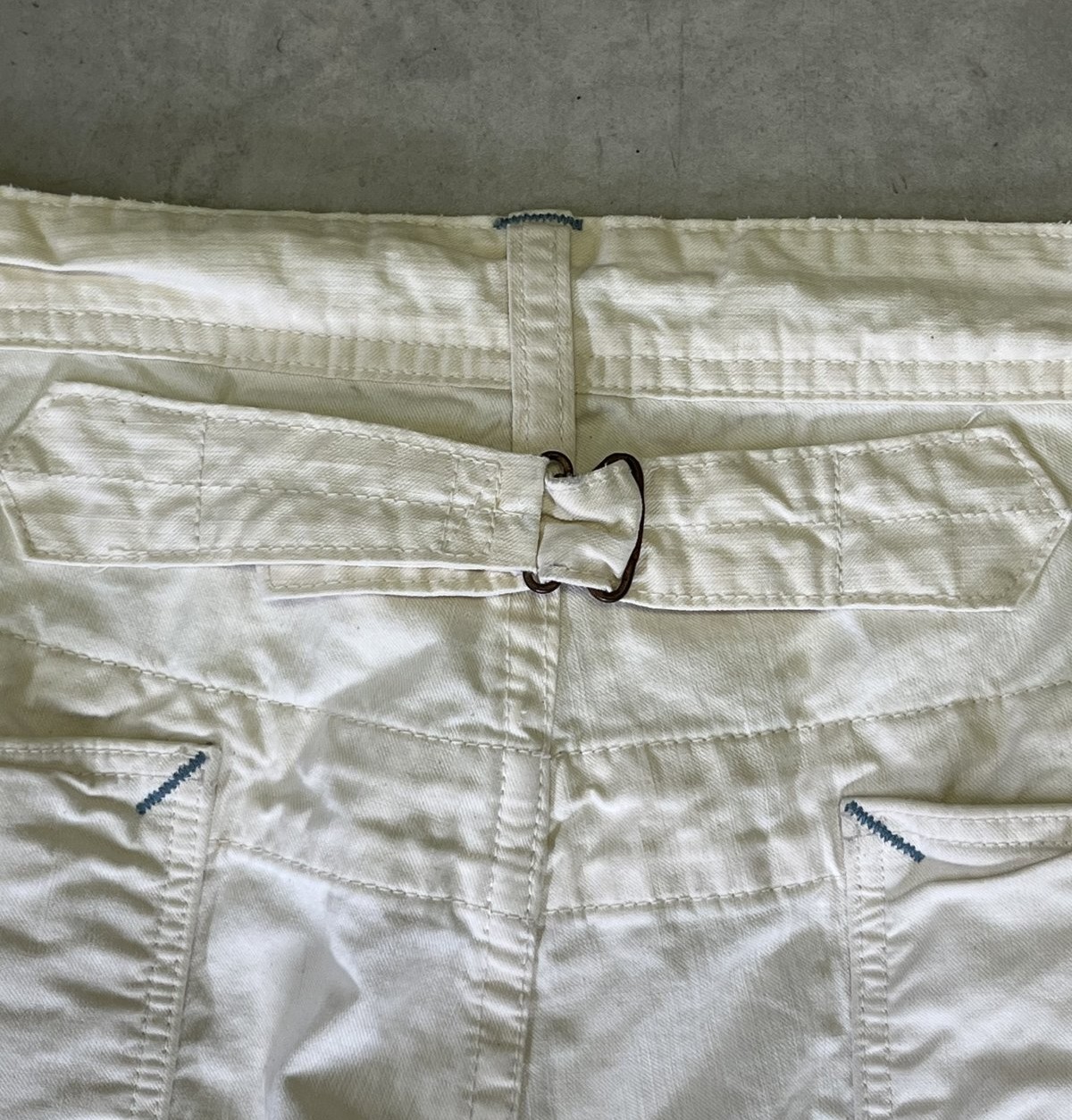 画像5: RRL シンチバック ボタンフライ ペインターパンツ ホワイト USA製 (VINTAGE)
