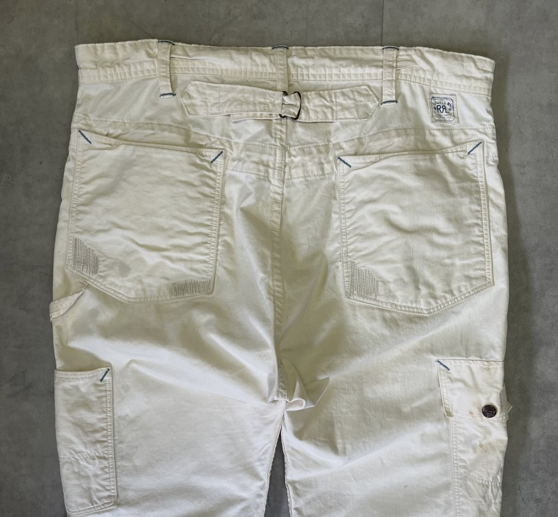 画像: RRL シンチバック ボタンフライ ペインターパンツ ホワイト USA製 (VINTAGE)