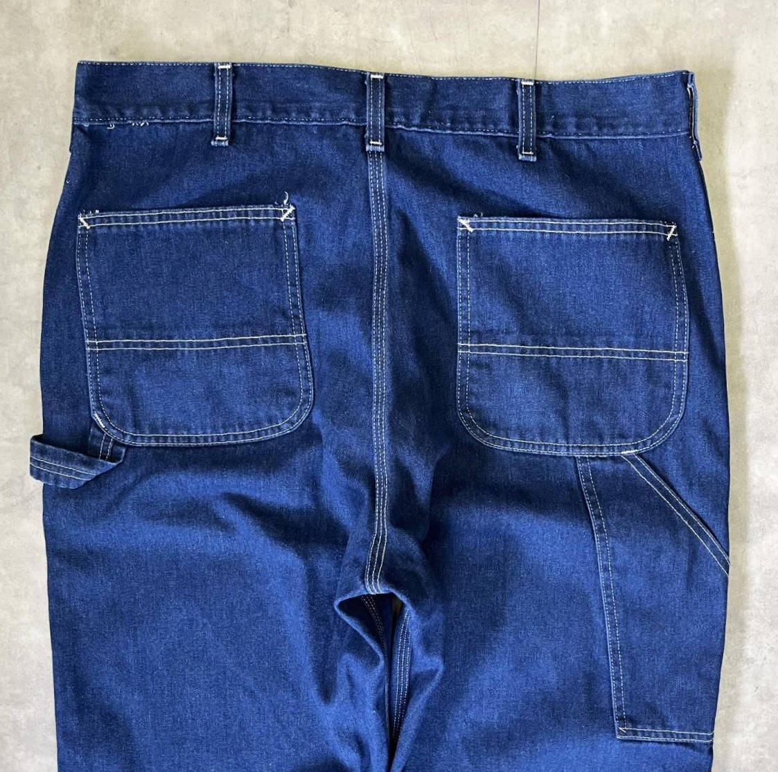 画像: 80'S SEARS トップスナップボタン ペインターパンツ インディゴ USA製 (VINTAGE)