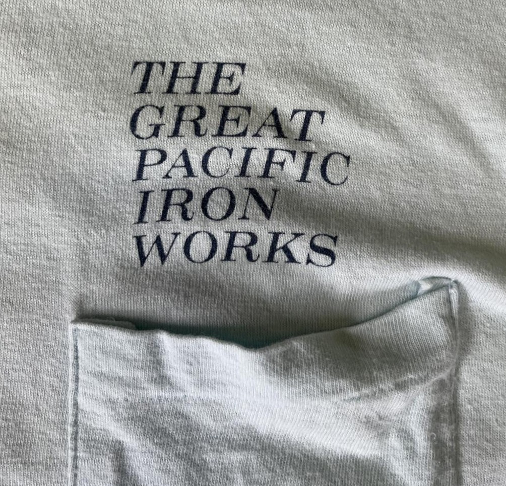 画像5: 70'S THE GREAT PACIFIC IRON WORKS シングルステッチ 半袖 ポケット付き Tシャツ サックスブルー USA製 (VINTAGE)
