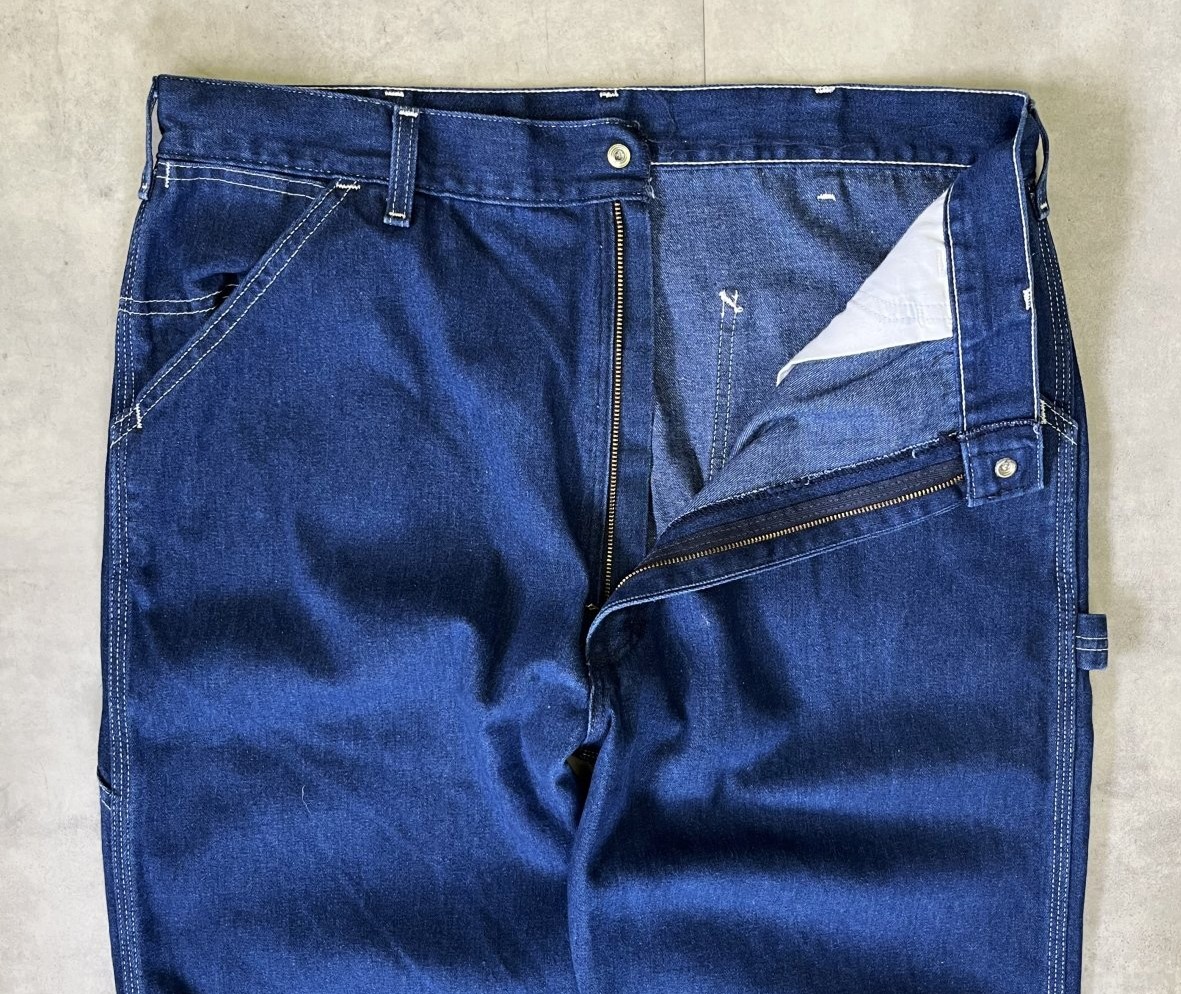 画像: 80'S SEARS トップスナップボタン ペインターパンツ インディゴ USA製 (VINTAGE)