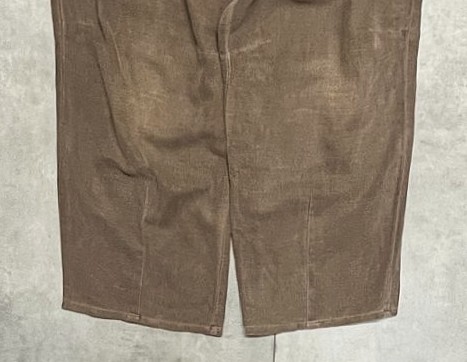 画像: 90'S GRAMICCI 旧ロゴ ヘンプ/コットン ベルト付き クロップドパンツ ブラウン USA製 (VINTAGE)