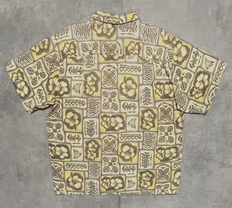 画像4: 90'S PATAGONIA コットン 半袖 ACシャツ MAHALO OAK柄 (VINTAGE)