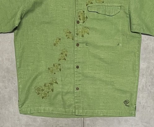 画像: 05'S PATAGONIA "RHYTHM" ヘンプ/ポリ 刺繍入り 半袖 オープンカラーシャツ (VINTAGE)