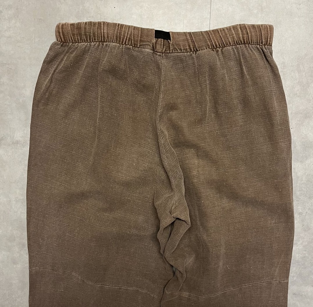 画像: 90'S GRAMICCI 旧ロゴ ヘンプ/コットン ベルト付き クロップドパンツ ブラウン USA製 (VINTAGE)
