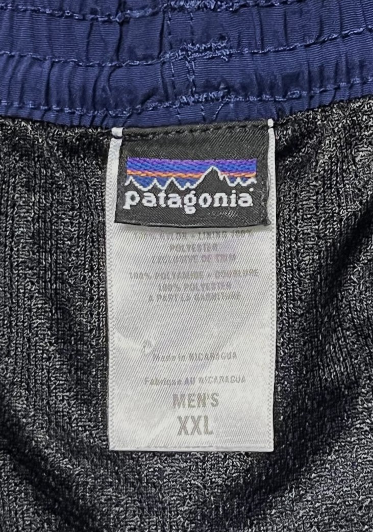 画像2: PATAGONIA "BAGGIES SHORTS" ナイロン バギーズショーツ ネイビー (USED)