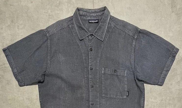 画像: 90'S PATAGONIA ヘンプ 半袖 シャツ チャコール (VINTAGE)