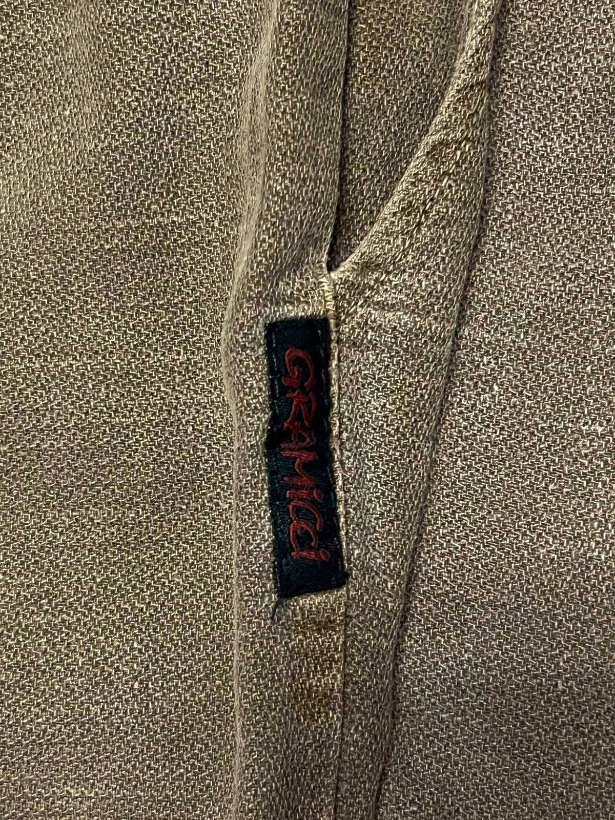 画像4: 90'S GRAMICCI 旧ロゴ ヘンプ/コットン ベルト付き クロップドパンツ ブラウン USA製 (VINTAGE)