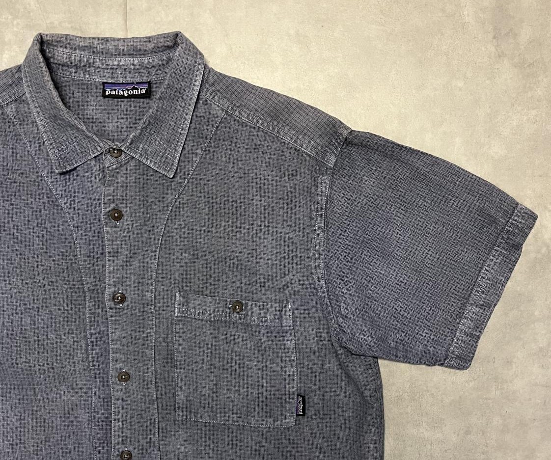 画像: 90'S PATAGONIA ヘンプ 半袖 シャツ チャコール (VINTAGE)