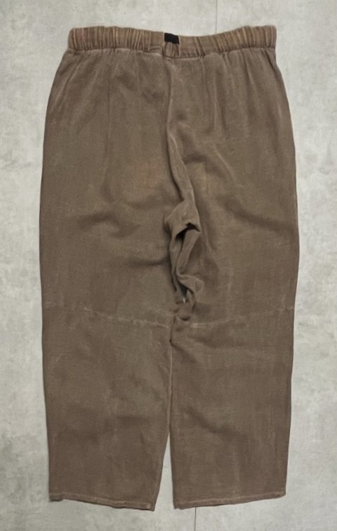 画像5: 90'S GRAMICCI 旧ロゴ ヘンプ/コットン ベルト付き クロップドパンツ ブラウン USA製 (VINTAGE)