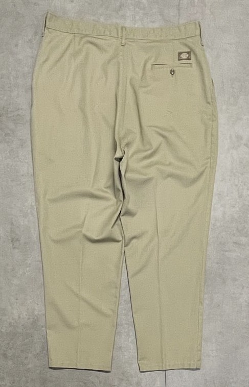 画像4: 90'S DICKIES ツータック ワークパンツ ベージュ TALONジップ USA製 (VINTAGE)