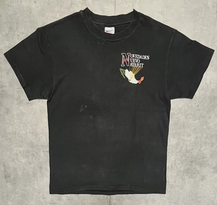画像3: 90'S NOVEDADES NUEVO NAYARIT シングルステッチ 両面プリント 半袖 Tシャツ ブラック USA製 (VINTAGE)