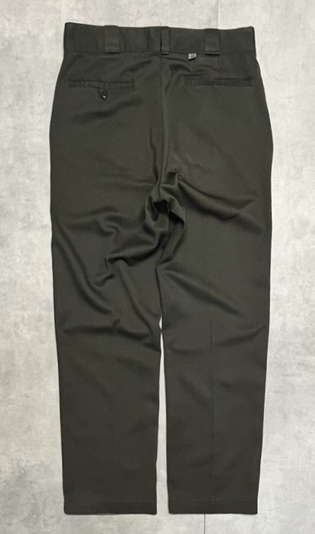 画像1: 80'S DICKIES 874 チビタグ ワークパンツ ダークオリーブ W32L31 USA製 (VINTAGE)