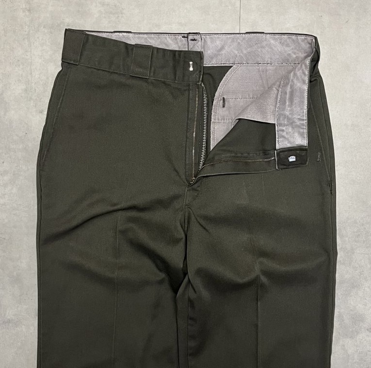 画像: 80'S DICKIES 874 チビタグ ワークパンツ ダークオリーブ W32L31 USA製 (VINTAGE)