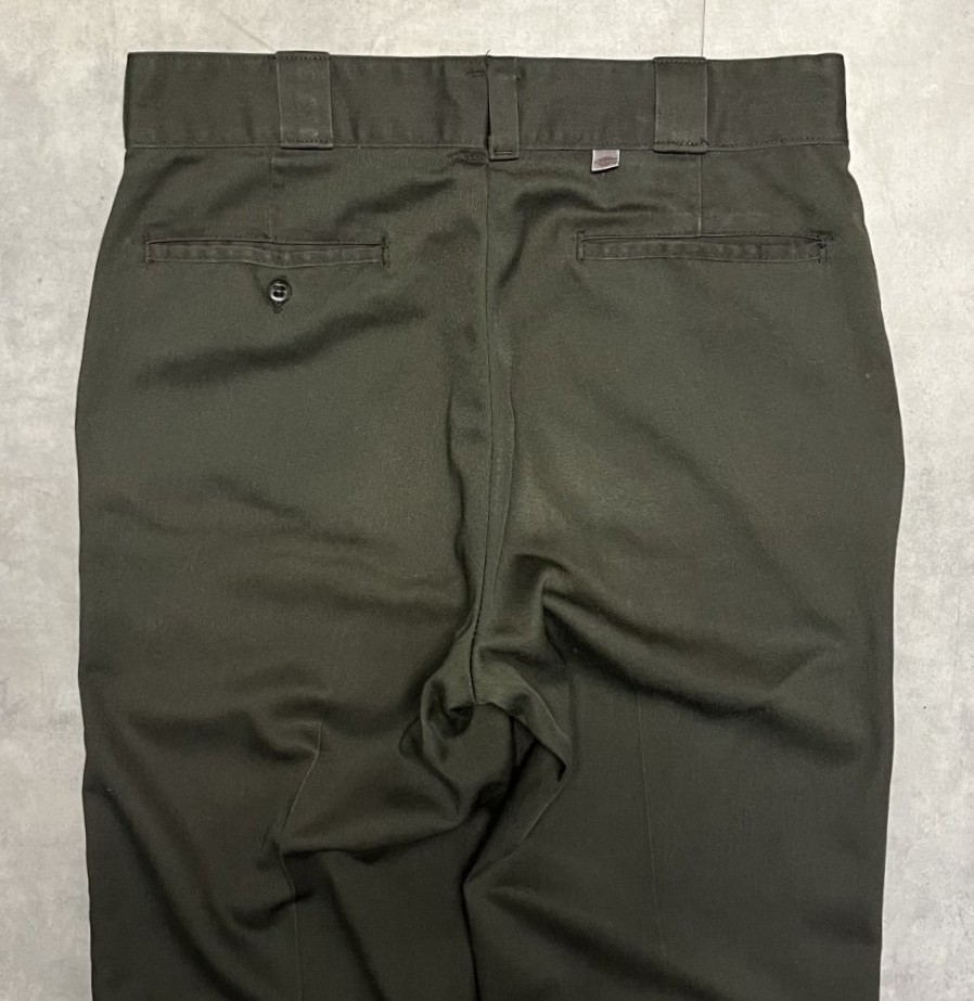 画像: 80'S DICKIES 874 チビタグ ワークパンツ ダークオリーブ W32L31 USA製 (VINTAGE)