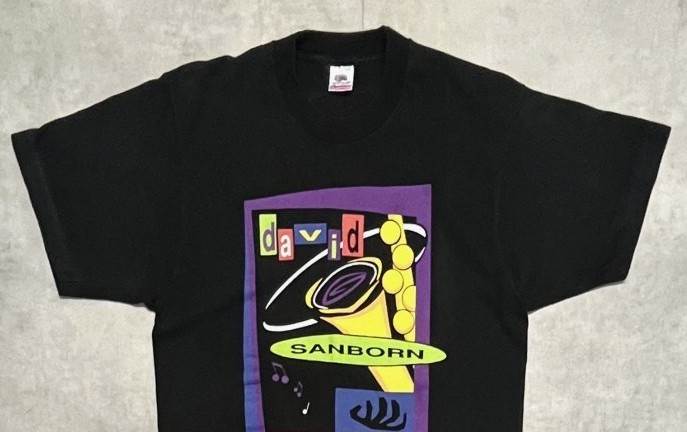 画像: 90'S DAVID SANBORN シングルステッチ 半袖 Tシャツ ブラック USA製 (VINTAGE)