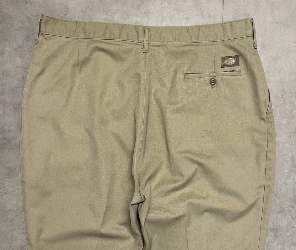 画像: 90'S DICKIES ツータック ワークパンツ ベージュ TALONジップ USA製 (VINTAGE)