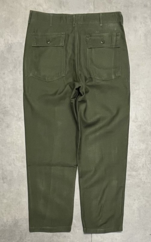 画像5: 60'S アメリカ軍 US ARMY "OG107" コットンサテン ベイカーパンツ ミリタリーグリーン (VINTAGE)