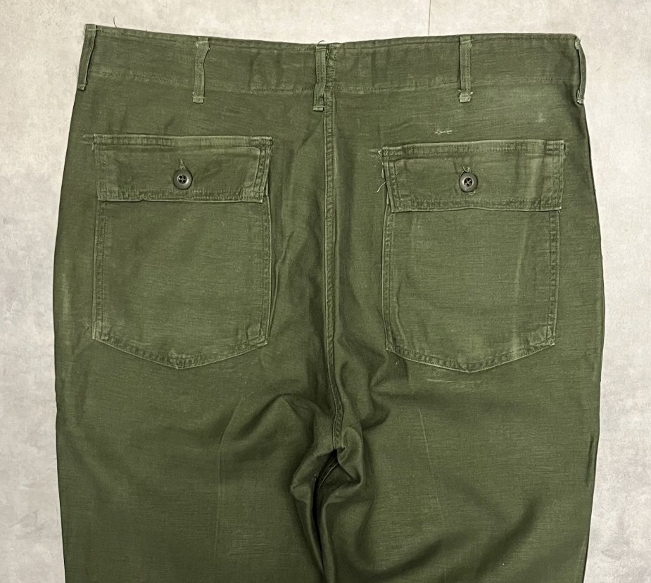 画像: 60'S アメリカ軍 US ARMY "OG107" コットンサテン ベイカーパンツ ミリタリーグリーン (VINTAGE)
