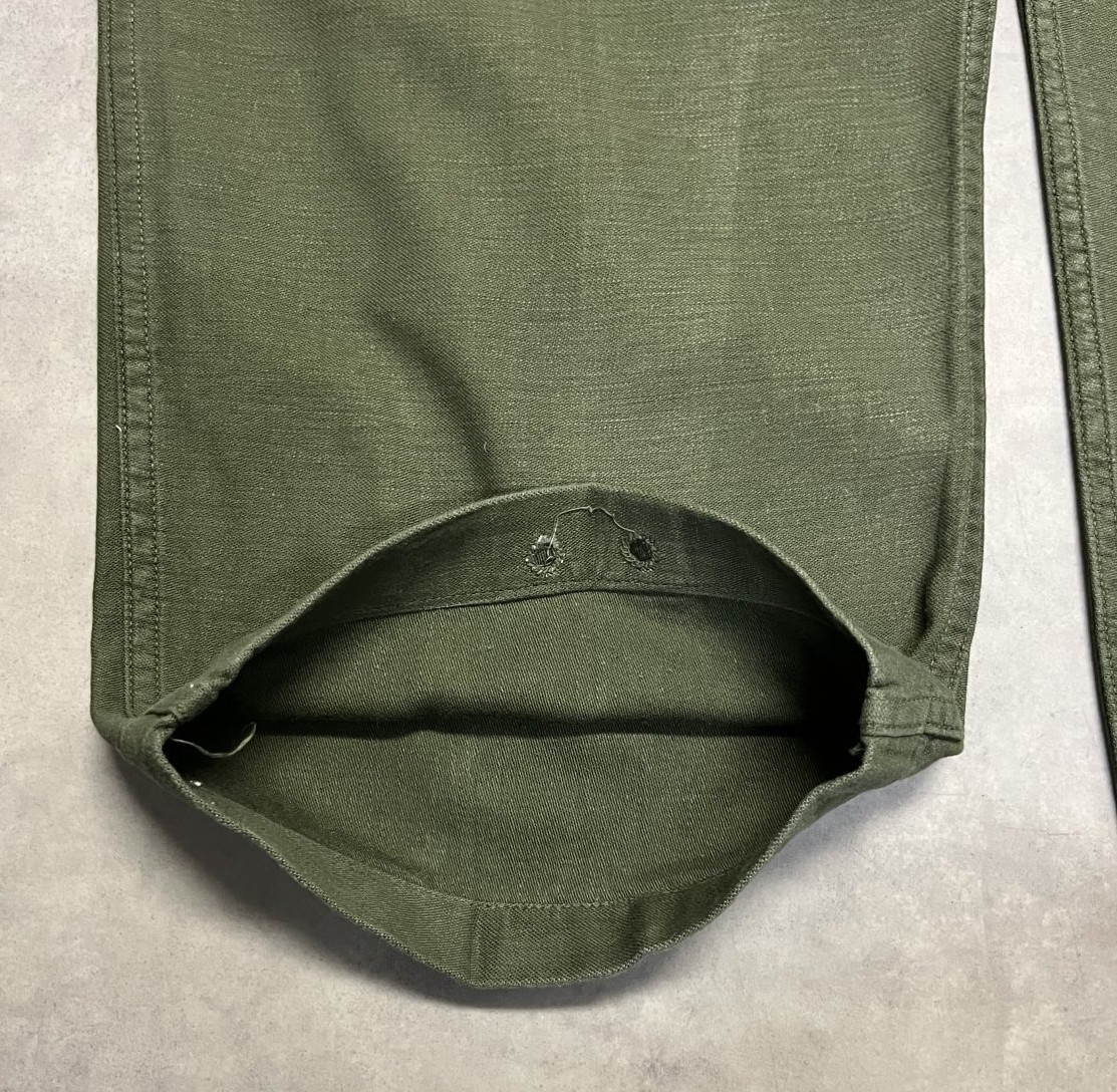 画像4: 60'S アメリカ軍 US ARMY "OG107" コットンサテン ベイカーパンツ ミリタリーグリーン (VINTAGE)
