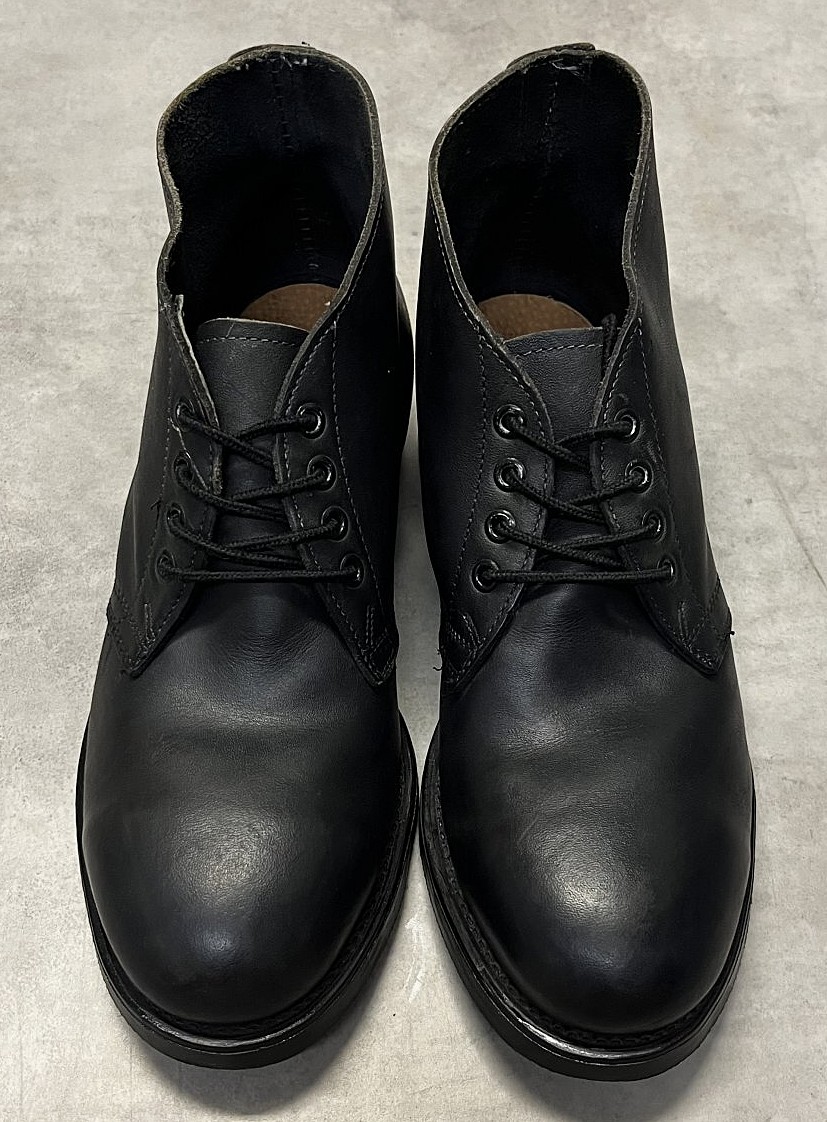 画像: 90'S アメリカ軍 US NAVY "CRADDOCK TERRY INC製" スチールトゥ レザー チャッカブーツ ブラック (DEADSTOCK)