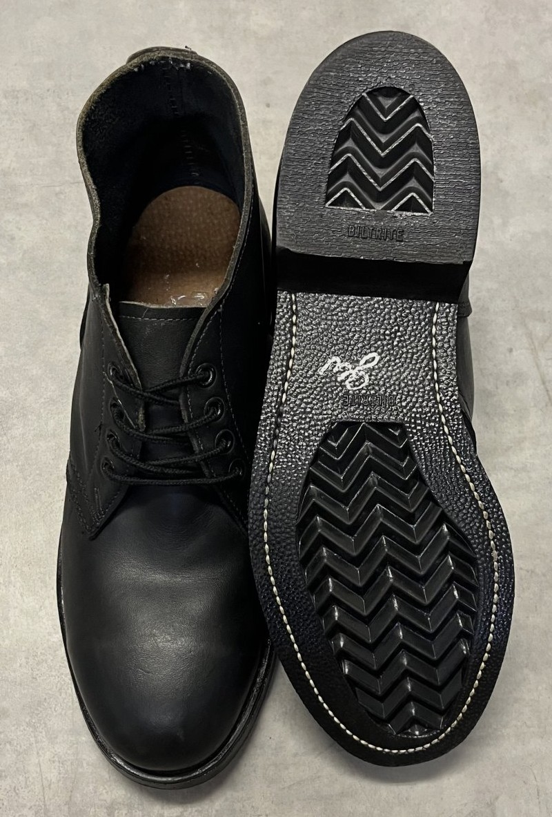 画像: 90'S アメリカ軍 US NAVY "CRADDOCK TERRY INC製" スチールトゥ レザー チャッカブーツ ブラック (DEADSTOCK)