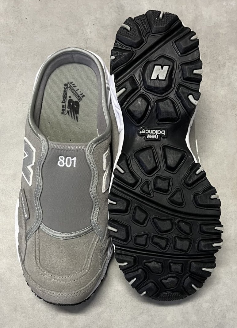 画像: NEW BALANCE 801 "ALL TERRAIN" スウェード スリッポン グレー 箱付き (DEADSTOCK)