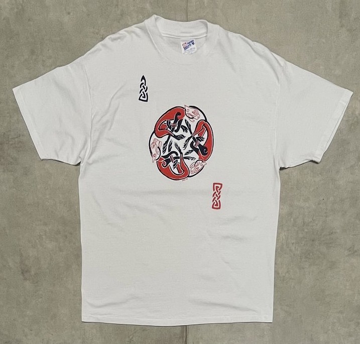 画像1: 90'S CELTIC HOUND KNOT シングルステッチ 半袖 Tシャツ ホワイト USA製 (VINTAGE)