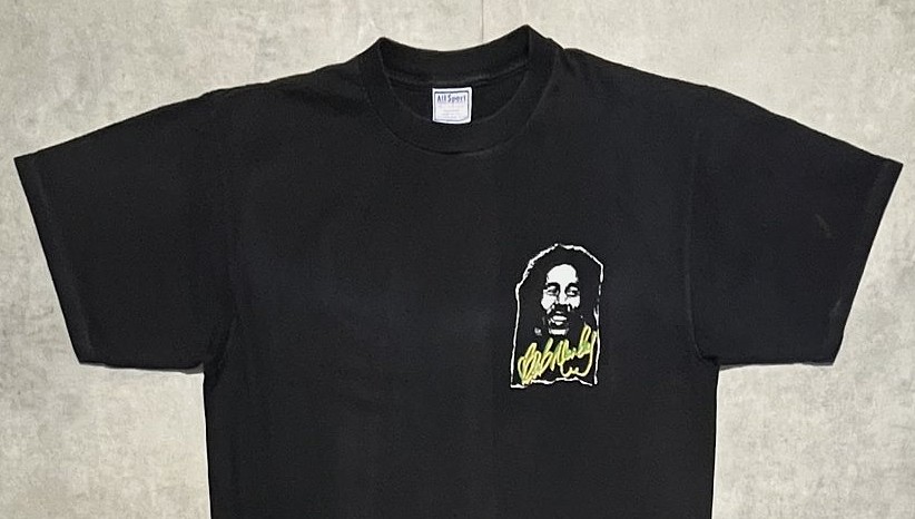 画像: 90'S BOB MARLEY 両面プリント シングルステッチ 半袖 Tシャツ ブラック USA製 (VINTAGE)